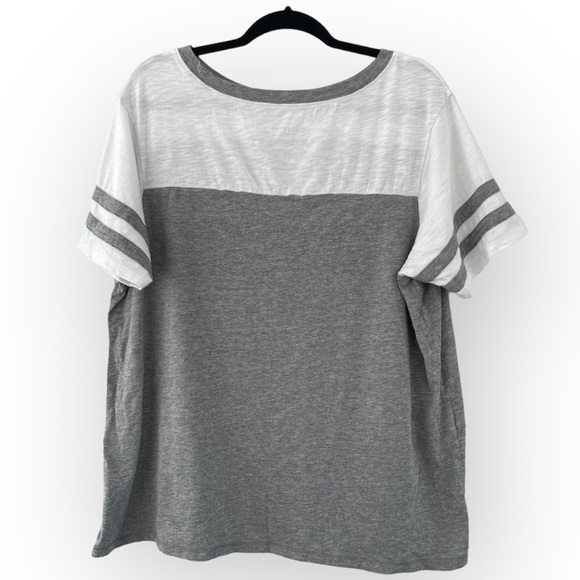 Torrid Grey Colorblock Tee - Picture 4 of 4